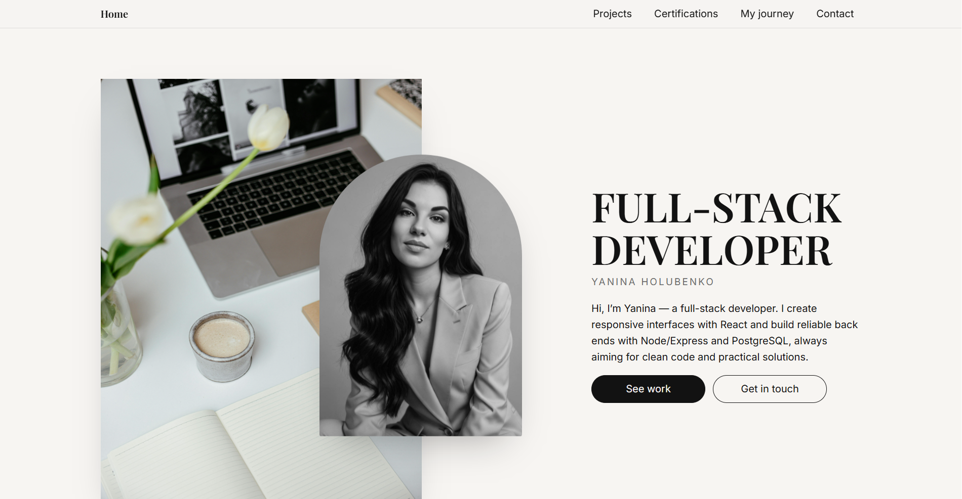 This portfolio site preview.