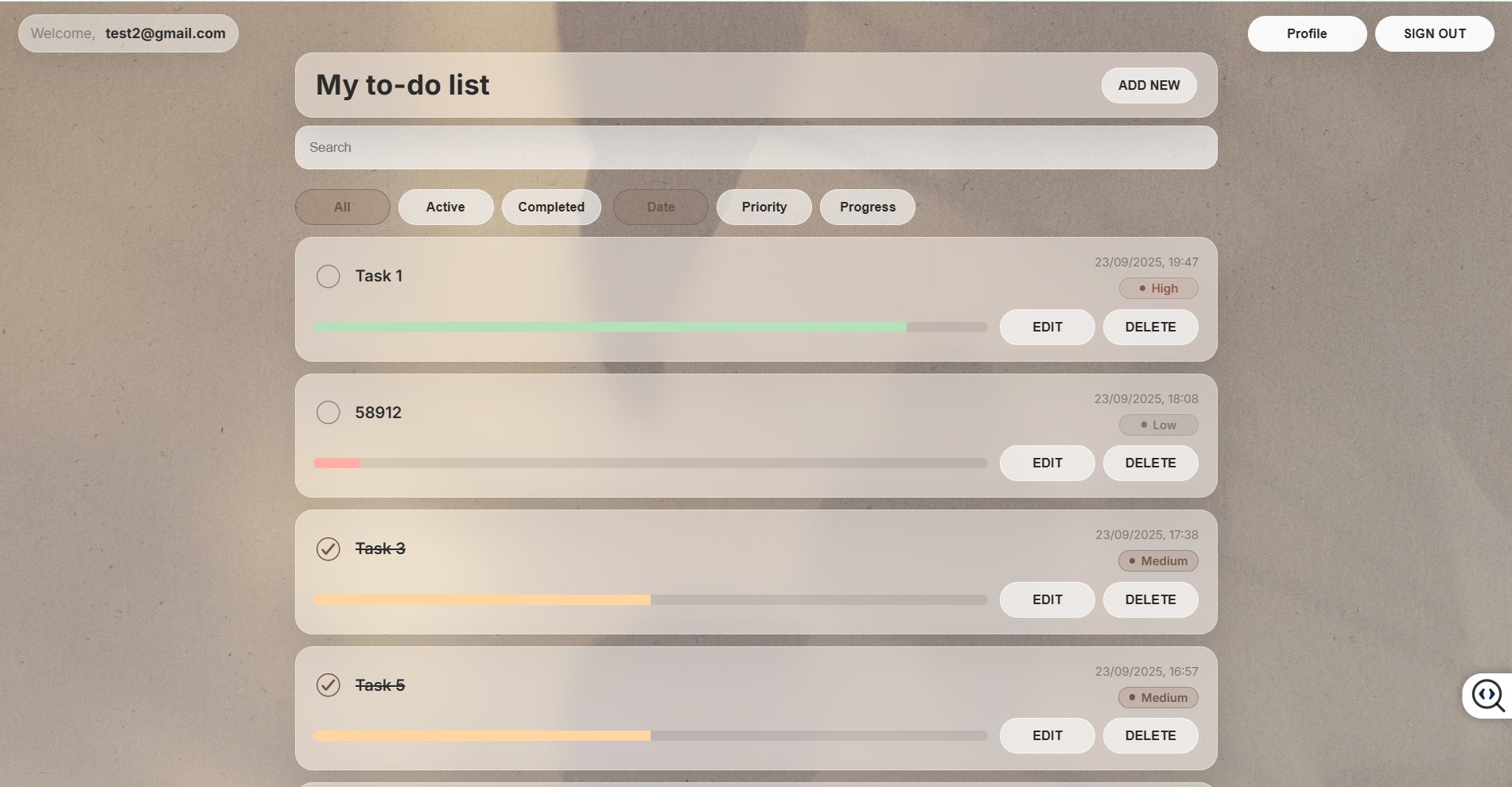 To-Do app preview.